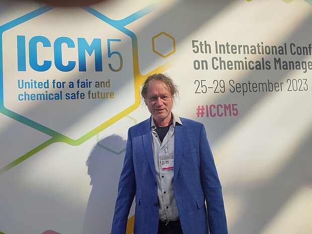 Dr. Ralph Heinrich Ahrens | Wissenschaftsjournalist Dr. Ralph Heinrich Ahrens auf der Weltchemikalienkonferenz ICCM5 in Bonn am 26.09.2023